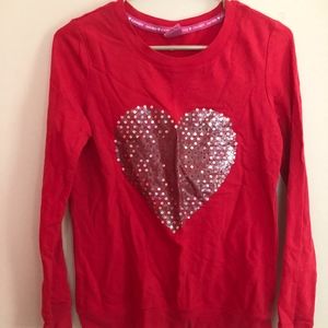 SPARKLY HEART RED SWEATER